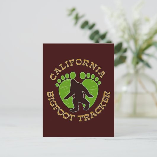California Bigfoot Tracker Briefkaart (Staand voorkant)