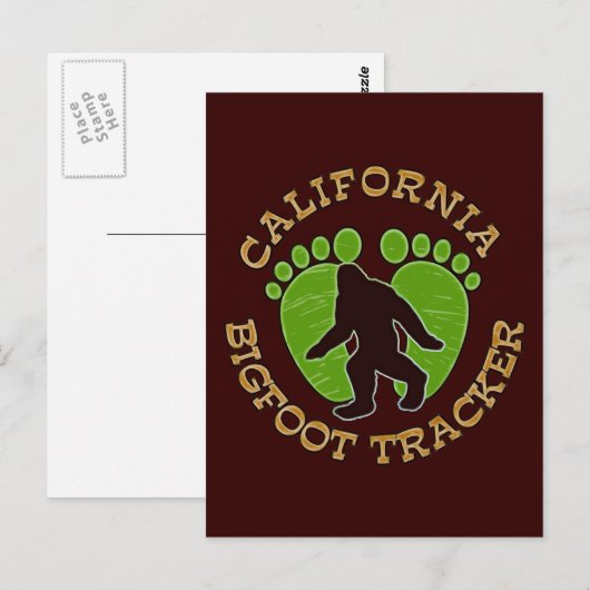 California Bigfoot Tracker Briefkaart (Voorkant / Achterkant)