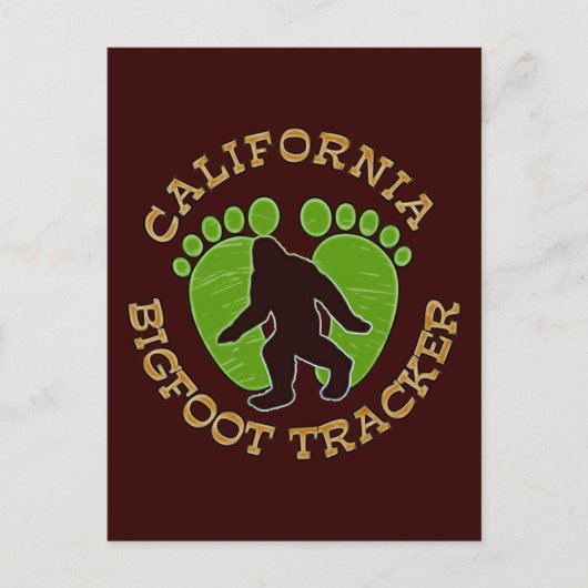 California Bigfoot Tracker Briefkaart (Voorkant)