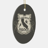 California Birder Shield Keramisch Ornament (Rechts)