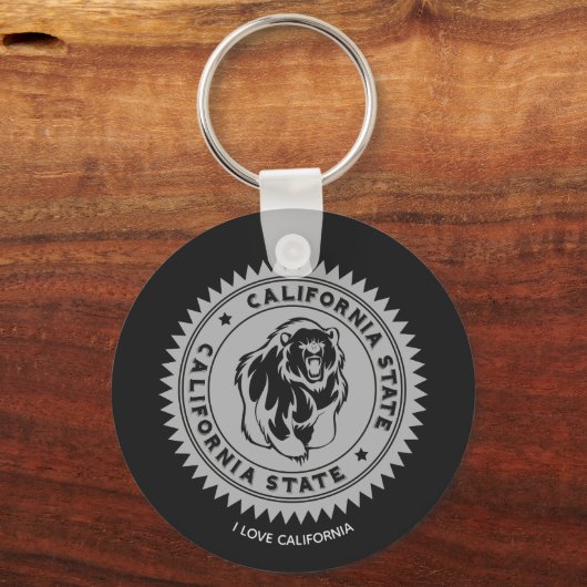 California Black Bear Sleutelhanger Gepersonalisee (Voorkant)