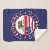 California Blanket (blue version) Sherpa Deken (Voorkant (horizontaal))