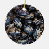 California Blue Mussels groeien op rots in Bandon Keramisch Ornament (Voorkant)