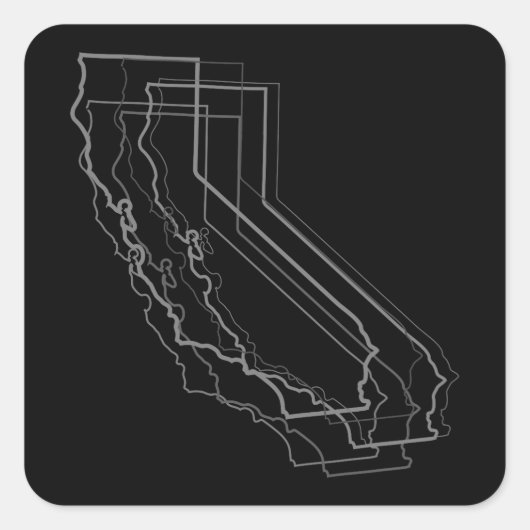 california blur vierkante sticker (Voorkant)