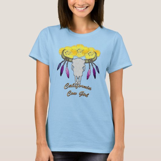 California Boho Cowgirl T-shirt (Voorkant)