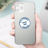 California Born and Raised Illustration Sticker (Telefoon)