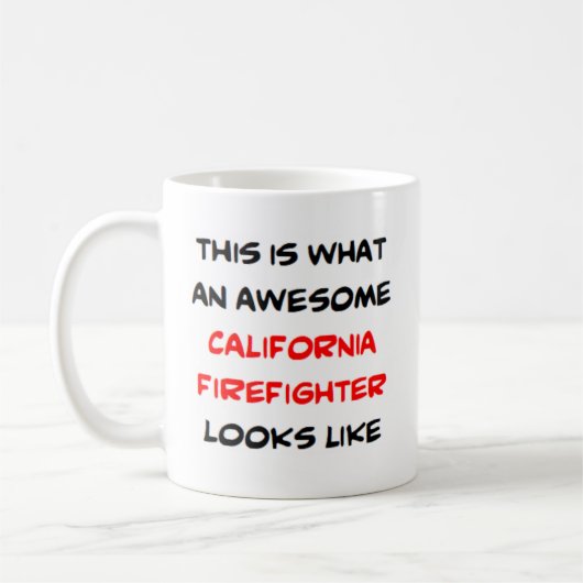 california brandweerman , geweldige koffiemok (Links)