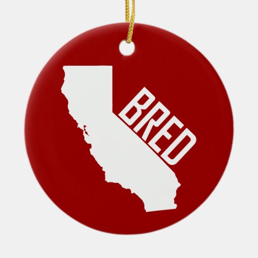 California Bred Keramisch Ornament (Voorkant)