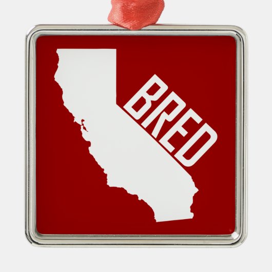 California Bred Metalen Ornament (Voorkant)