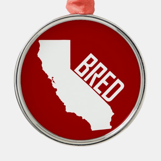 California Bred Metalen Ornament (Voorkant)