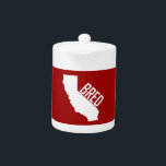 California Bred Theepot<br><div class="desc">Veel mensen verhuizen hier omdat het goed is... geweldige. Laat ze weten dat je nooit ergens bent verhuisd.</div>