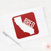California Bred Vierkante Sticker (Envelop)