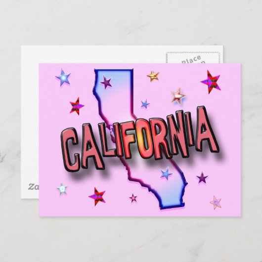 CALIFORNIA BRIEFKAART (Voorkant / Achterkant)