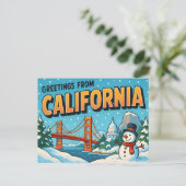 CALIFORNIA Briefkaart (Staand voorkant)