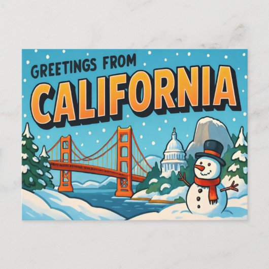 CALIFORNIA Briefkaart (Voorkant)