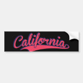 California bumper sticker roze op zwart (Voorkant)