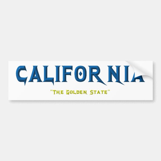 CALIFORNIA BUMPERSTICKER (Voorkant)