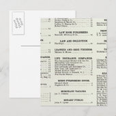 California Business Index Page Briefkaart (Voorkant / Achterkant)