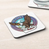 California By Air reispatch Bier Onderzetter (Linkerzijde)