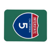 California CA I-5 Interstate Highway Shield - Magneet (Horizontaal)