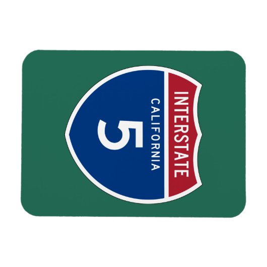 California CA I-5 Interstate Highway Shield - Magneet (Horizontaal)