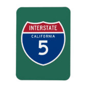 California CA I-5 Interstate Highway Shield - Magneet (Verticaal)