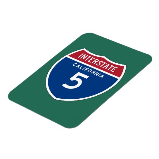 California CA I-5 Interstate Highway Shield - Magneet (Linkerzijde)