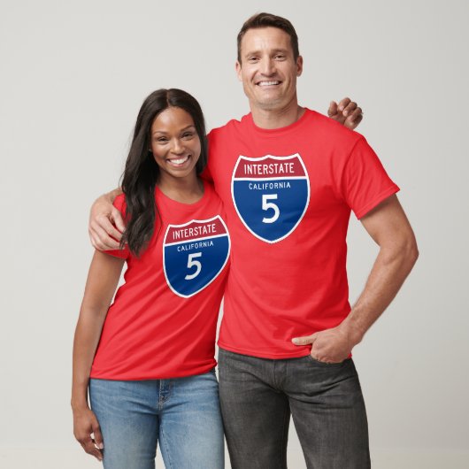 California CA I-5 Interstate Highway Shield - T-shirt (Unisex)