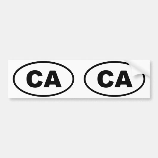 California CA ovaal Bumpersticker (Voorkant)