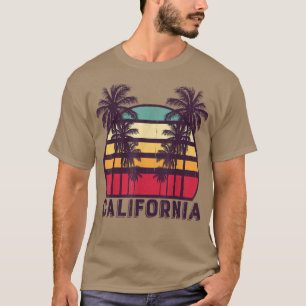 California CA Retro 70s Skyline Surf T-shirt