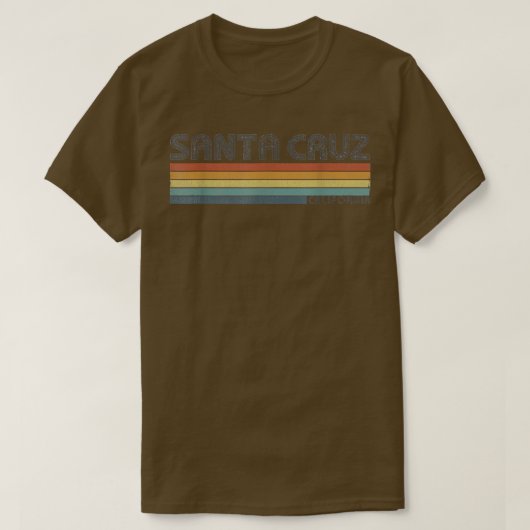 California CA  Retro Santa Cruz T-shirt (Design voorkant)