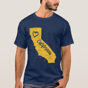 California CA State Love Distress  shirt