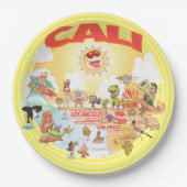 California CALI Beach Paradise Papieren Bordje (Voorkant)