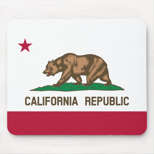 California Cali Republic Beer Flag, US States Mous Muismat (Voorkant)