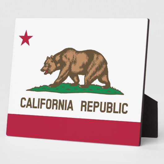 California Cali Republic Beer Flag, US States Plaq Fotoplaat (Zijkant)
