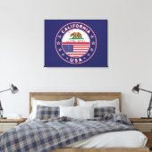 California Canvas Afdruk (Insitu (Slaapkamer))