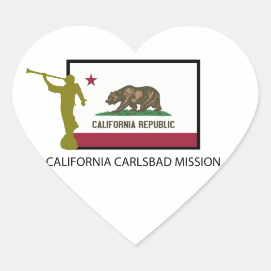 CALIFORNIA CARLSBAD MISSIE LDS CTR HART STICKER (Voorkant)