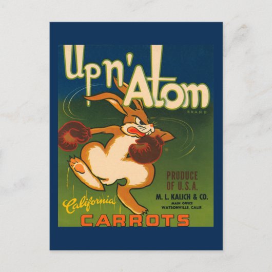 California Carrots Crate Label Briefkaart (Voorkant)