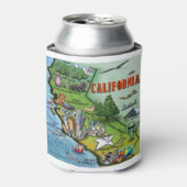 California Cartoon Map Blikjeskoeler (Blikje Voorkant)