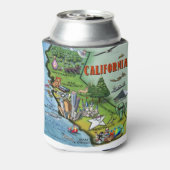 California Cartoon Map Blikjeskoeler (Blikje Achterkant)