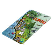 California Cartoon Map Magneet (Linkerzijde)