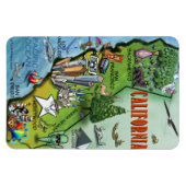California Cartoon Map Magneet (Horizontaal)