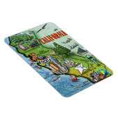 California Cartoon Map Magneet (Rechterzijde)