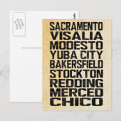 California Central Valley Briefkaart (Voorkant / Achterkant)