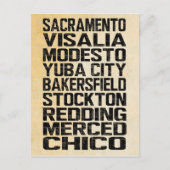 California Central Valley Briefkaart (Voorkant)