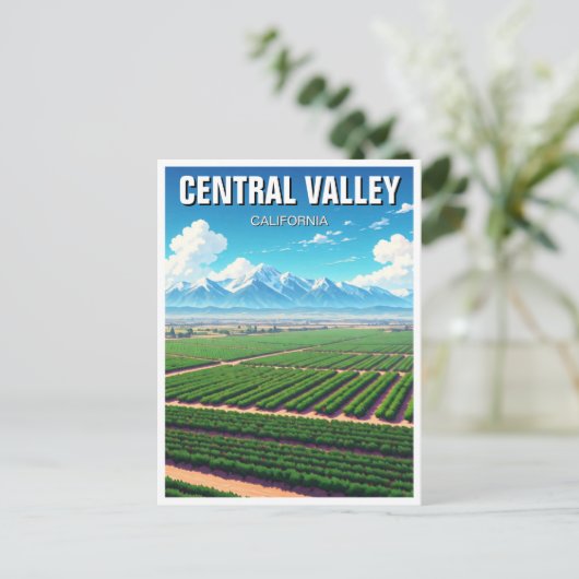 California Central Valley Briefkaart (Staand voorkant)
