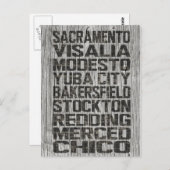 California Central Valley Briefkaart (Voorkant / Achterkant)