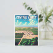 California Central Valley Briefkaart (Staand voorkant)