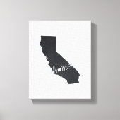 California Chalkboard Home State Kaart Canvas Afdruk (Voorkant)