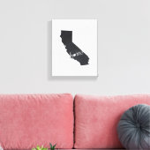 California Chalkboard Home State Kaart Canvas Afdruk (Insitu (Woonkamer))